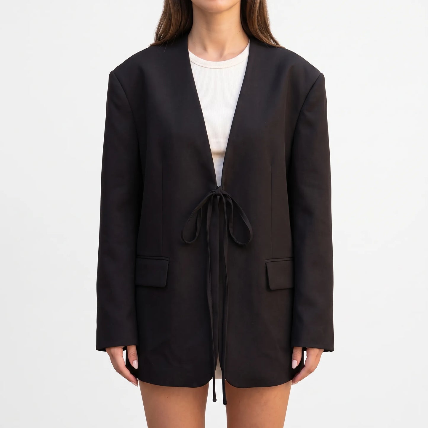 Oversized Svart Kavaj -  Stacy