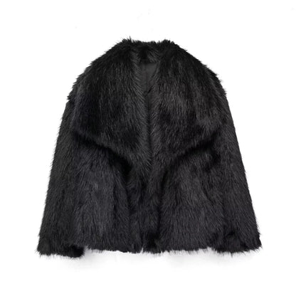 Oversized Winter Coat With Faux-Fur Finish - Elena