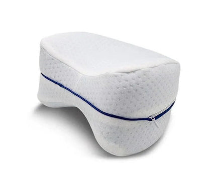 Orthopädisches Kniekissen, weiß, Memory-Schaum, ergonomisch, mit abnehmbarem Bezug.