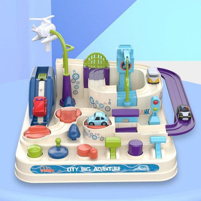 Spielzeug-Autorennbahn für Kinder, bunt, Kunststoff, interaktiv, Lernspielzeug, "City Big Adventure".