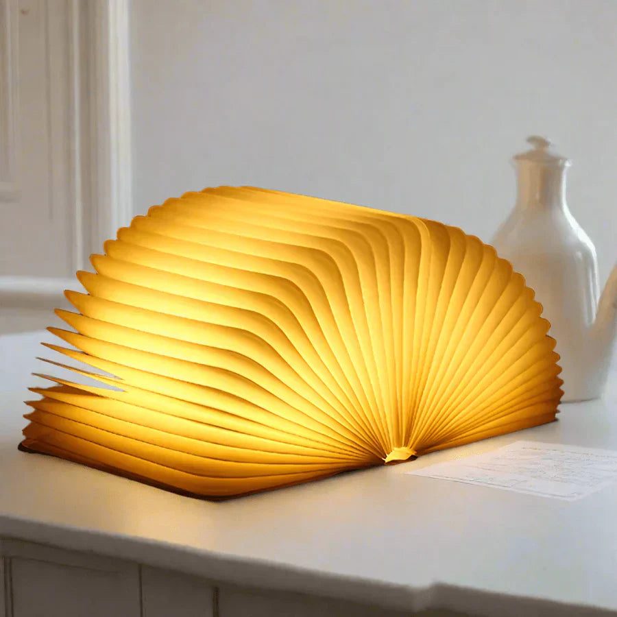 Fällbar boklampa med varmt LED-ljus - StoryGlow
