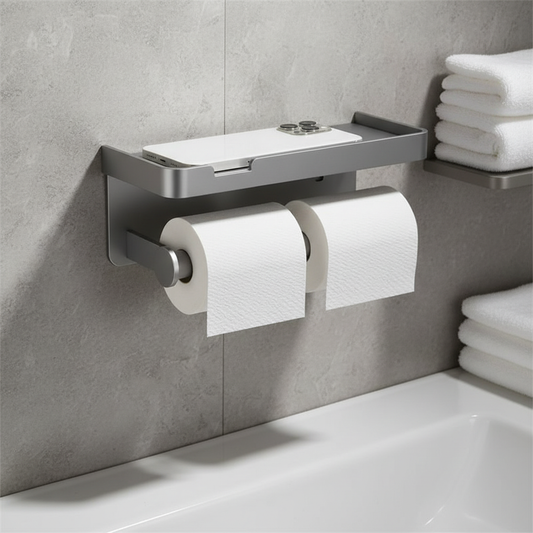 Platzsparender Toilettenpapierhalter - ToiletHaven
