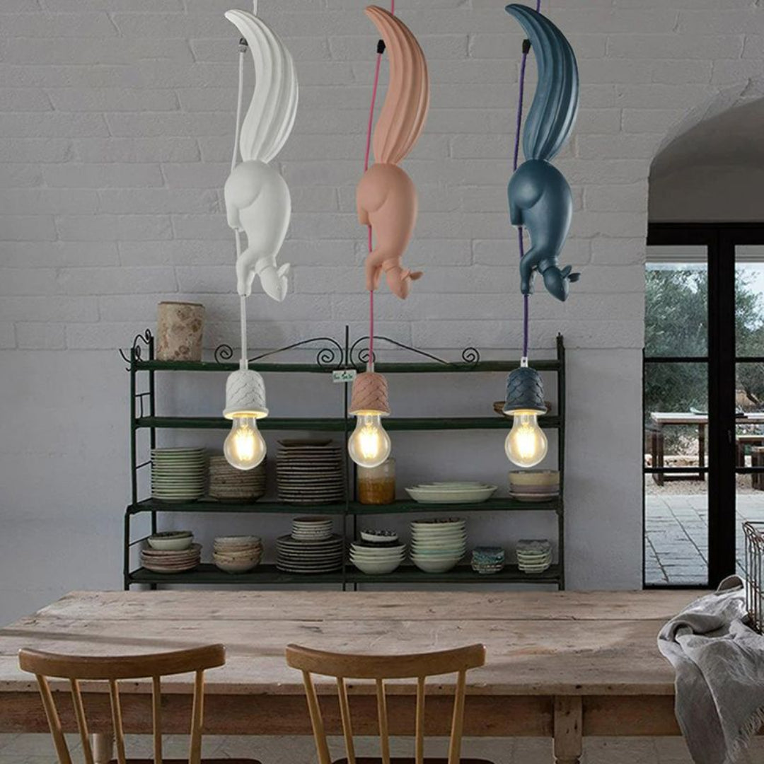 Playful Hanging Pendant Light -  Squirlune