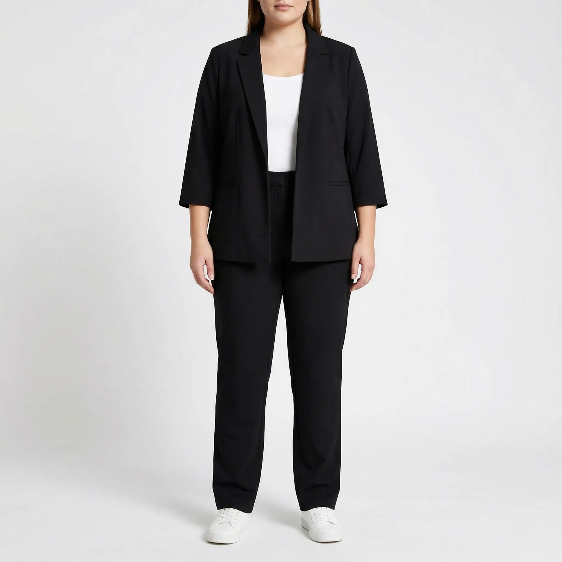 Plus Size Blazer And Pants Set - Karla