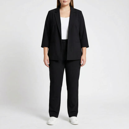 Plus Size Blazer And Pants Set - Karla