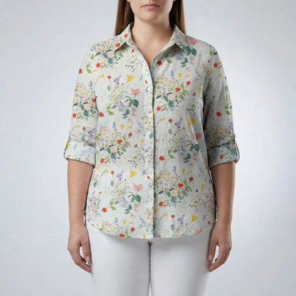Plus Size Button-Down Woven Shirt - Joanna