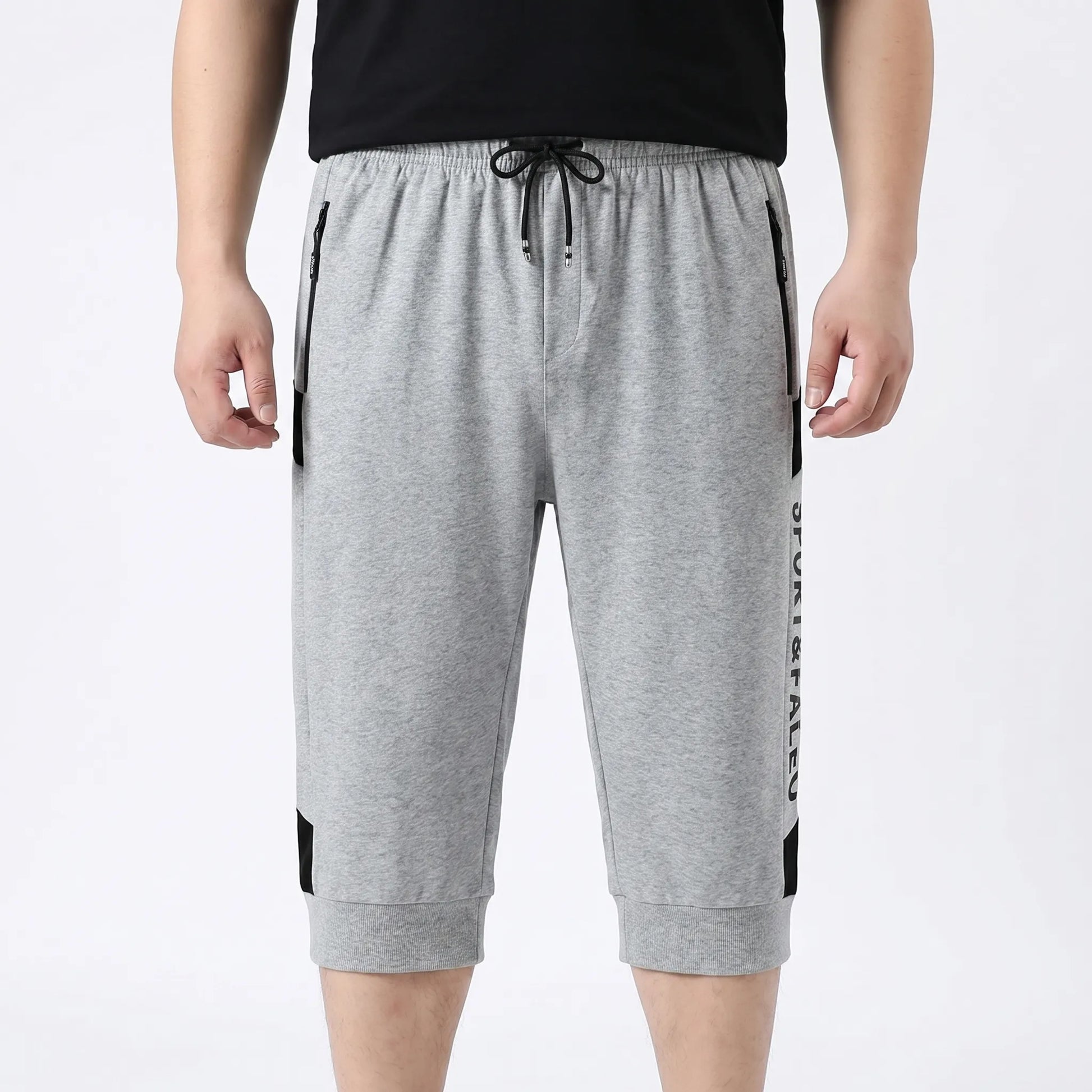 Plus Size Elastic Waist Sport Shorts - Randal