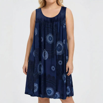 Plus Size Printed Beach Dress - Christie