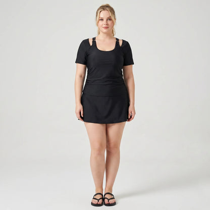 Plus Size Skirted Swimsuit Set - Sally