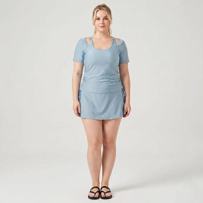 Plus Size Skirted Swimsuit Set - Sally