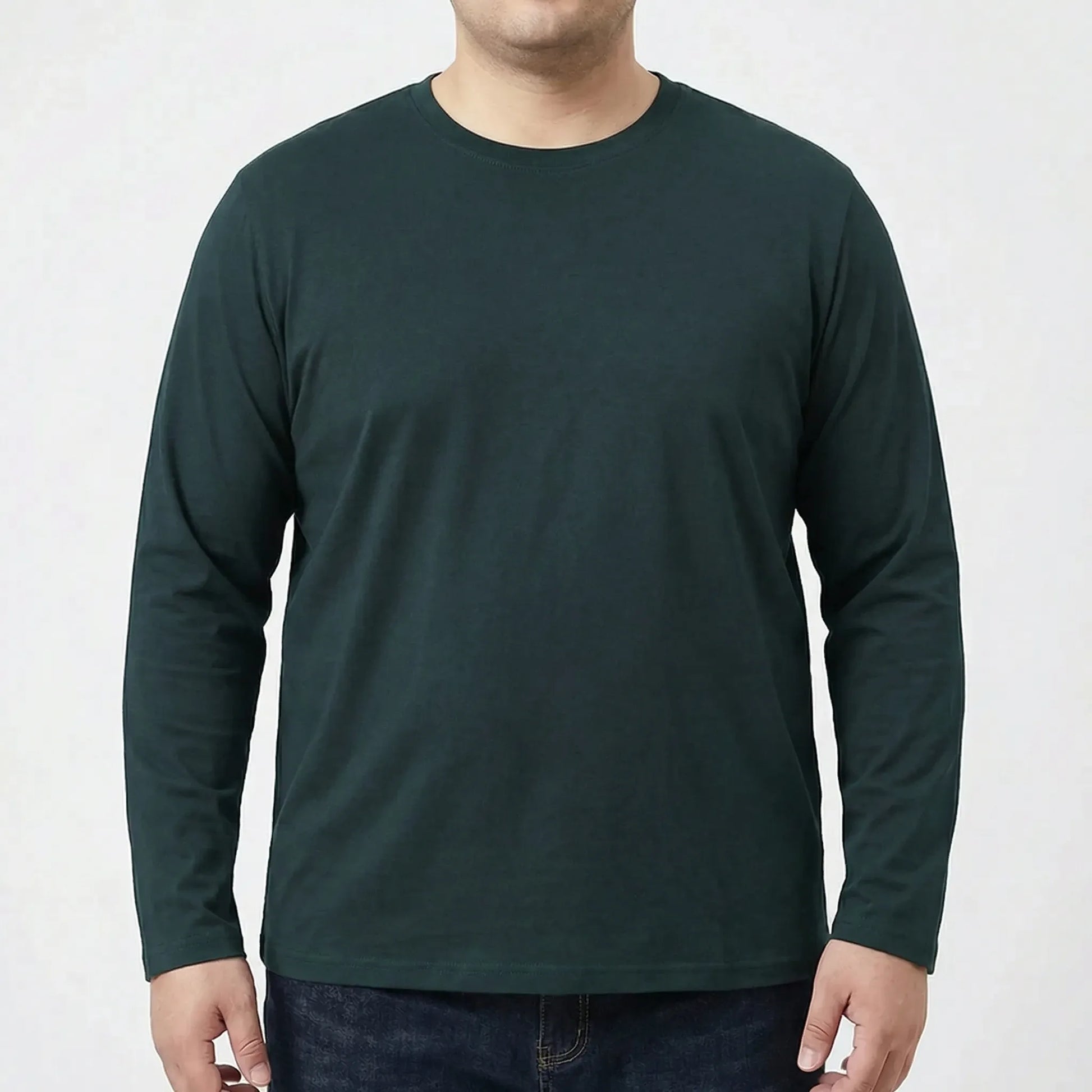 Plus Size Slim Fit Long Sleeve Tee For Men - Kurt
