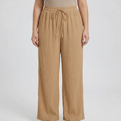 Plus Size Wide Leg Casual Pants - Tonya