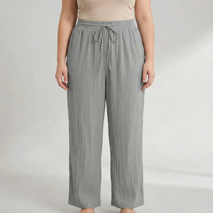 Plus Size Wide Leg Casual Pants - Tonya