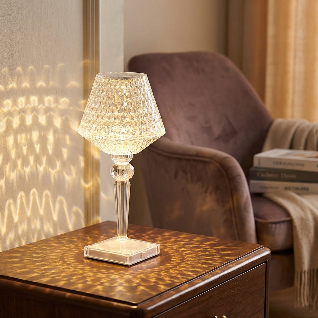Rechargeable Crystal Style Table Lamp - Crystalor