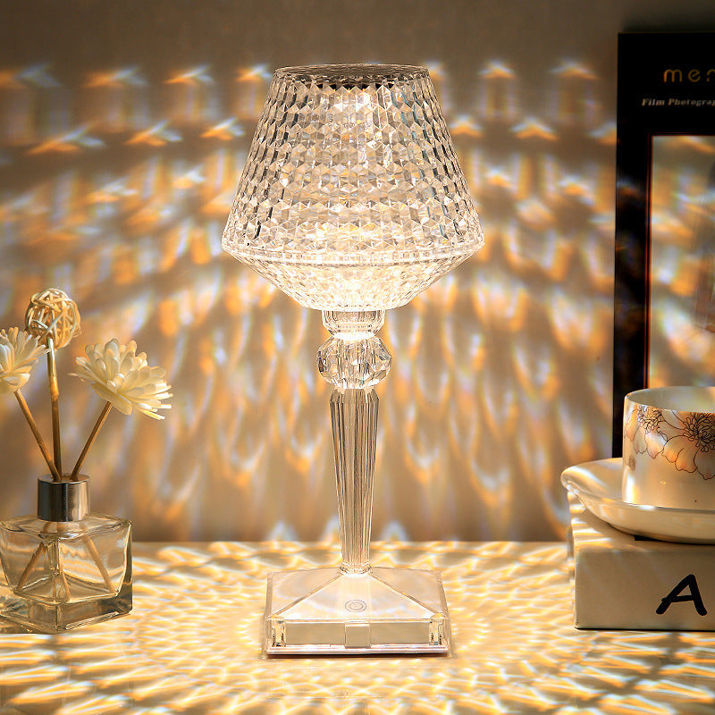 Rechargeable Crystal Style Table Lamp - Crystalor
