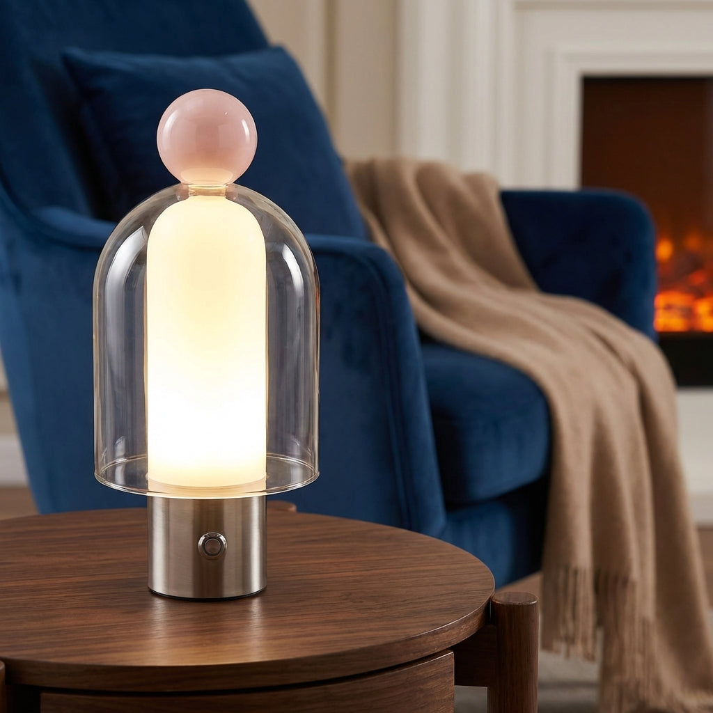 Rechargeable Glass Table Lamp -  Vesanta