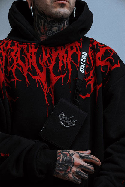 Oversized tung hoodie med tryck – Damon