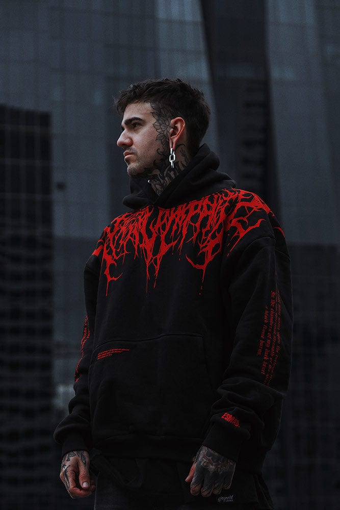 Oversized tung hoodie med tryck – Damon