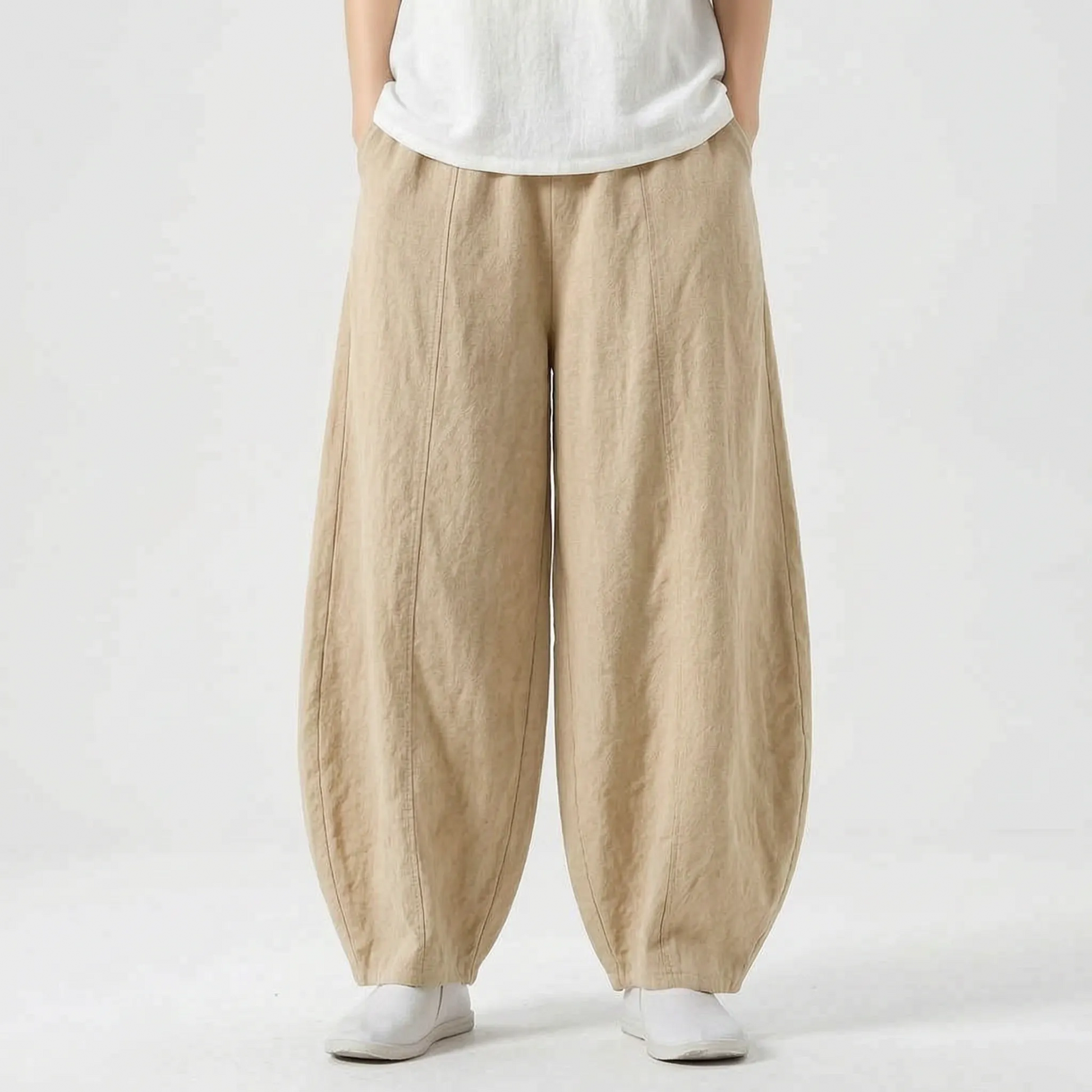 Relaxed Fit Barrel Trousers -  Joy