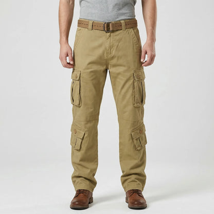 Relaxed Fit Multi-Pocket Cargo Trousers - Shane