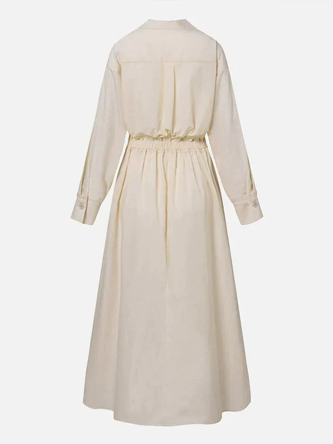 Retro Collar Belted A-Line Dress - Kendra