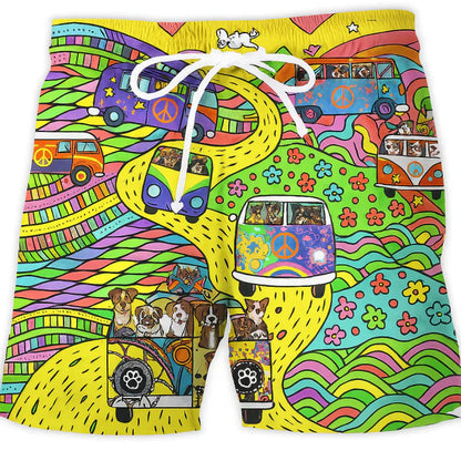 Retro Print Drawstring Swim Shorts - Caleb