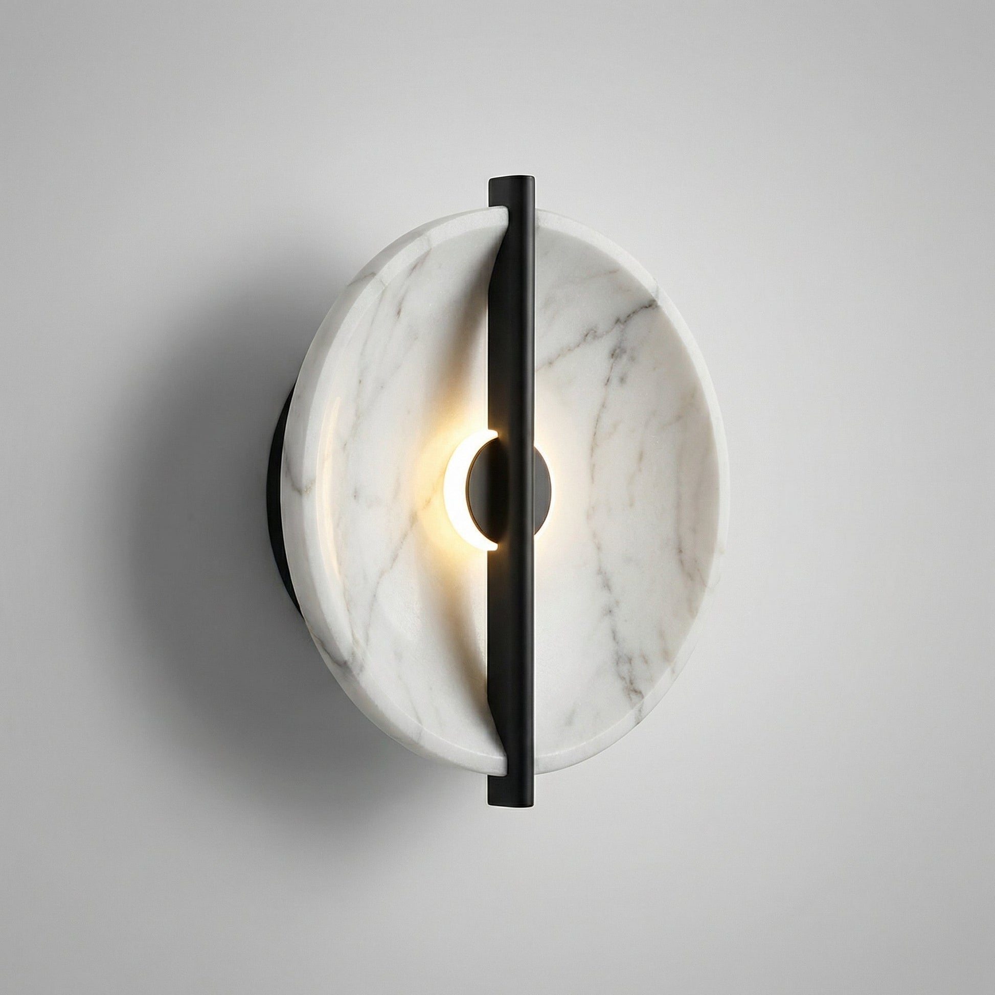 Round Marble Effect Sconce -  Marbelleo