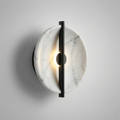 Round Marble Effect Sconce -  Marbelleo
