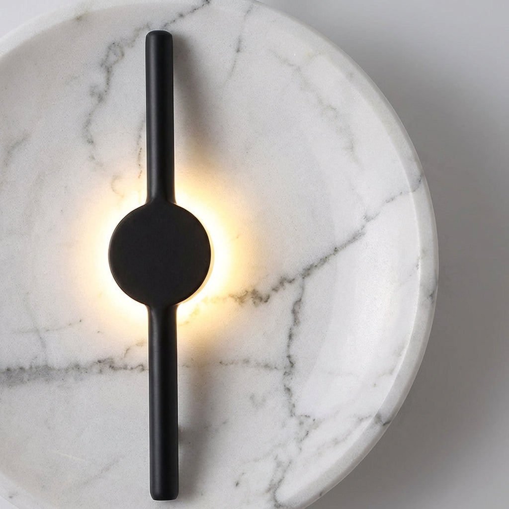 Round Marble Effect Sconce -  Marbelleo