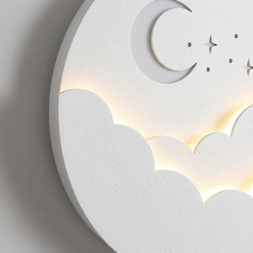Round Moon And Stars Wall Light -  Skylume