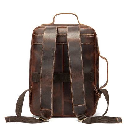 Rugzak Z Crazy Horse Skóry - LuxeBackpack 