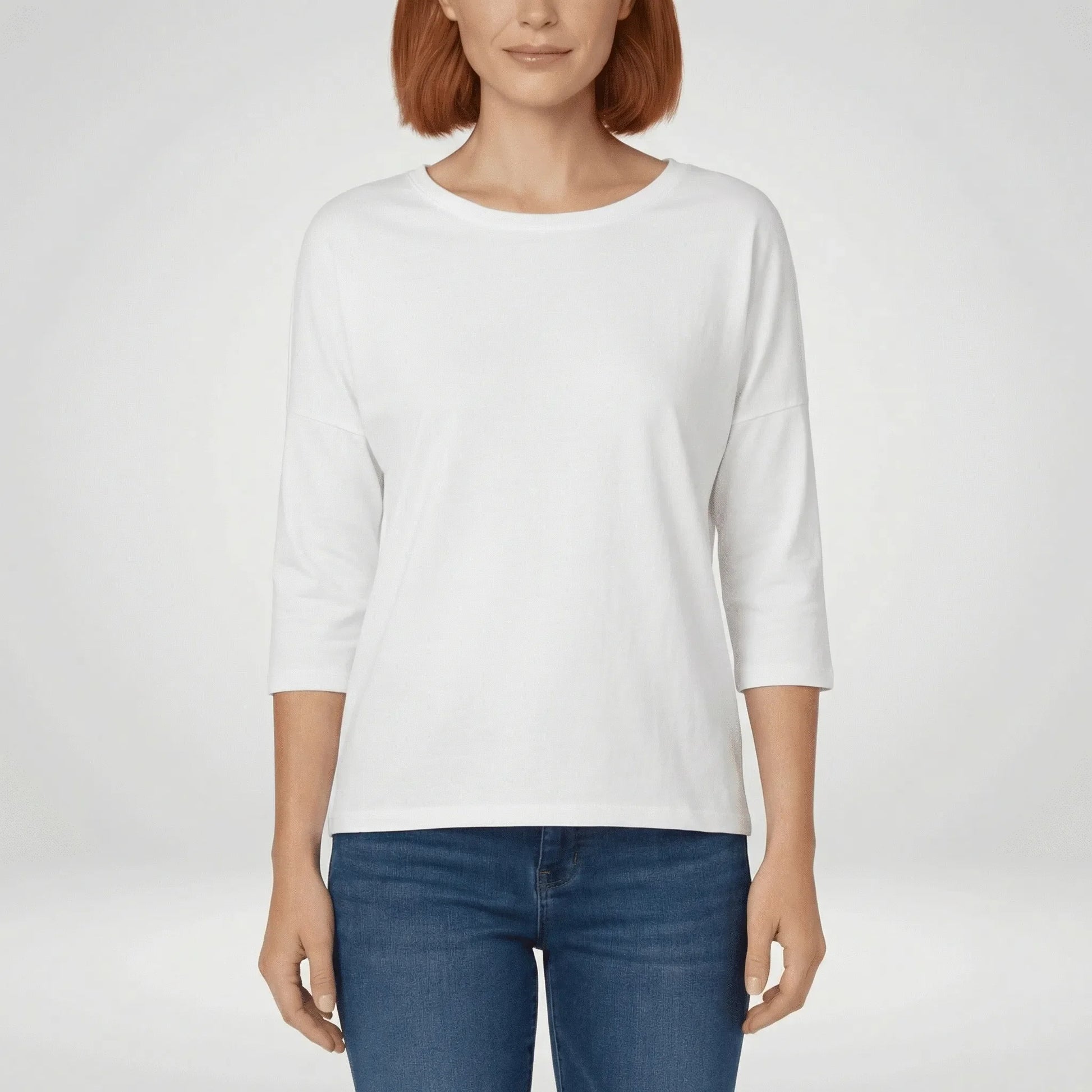 Rundhals-Shirt Mit Dreiviertelärmeln - Lucienne
