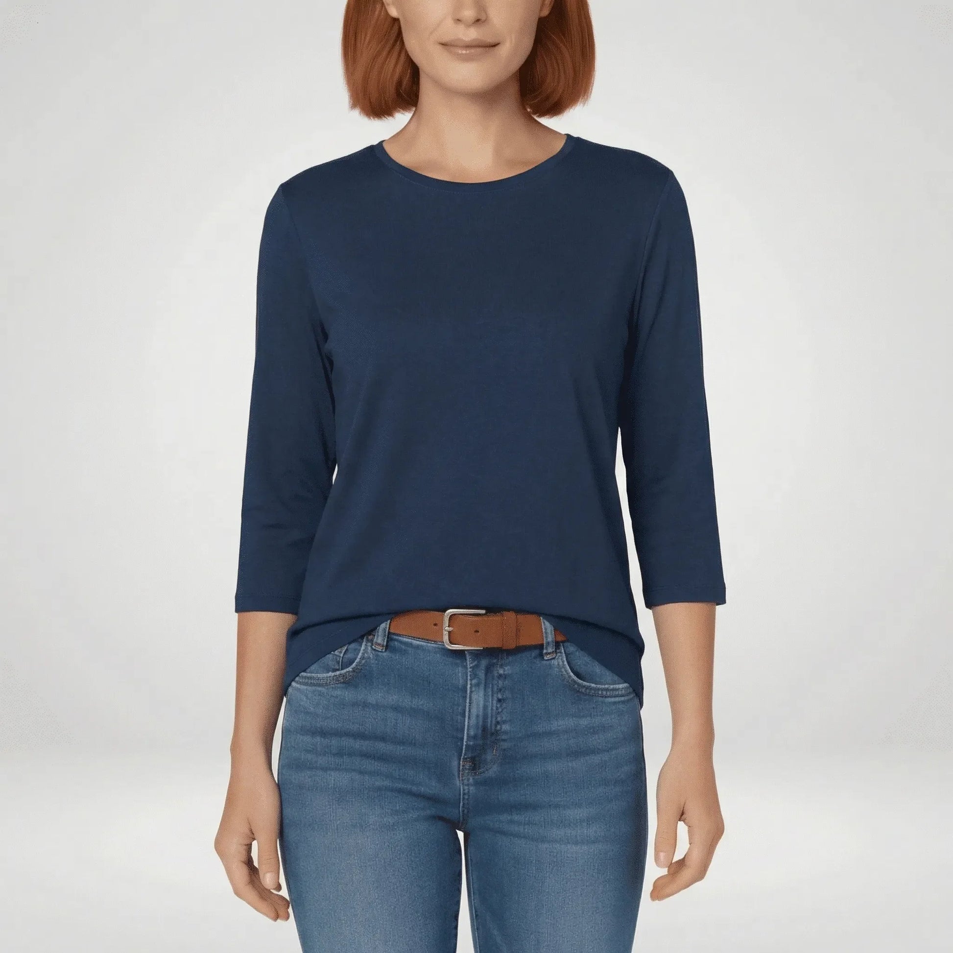 Rundhals-Shirt Mit Dreiviertelärmeln - Lucienne