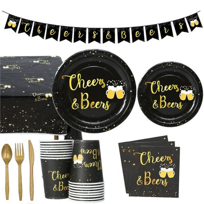 Engångsset med partytallrikar "Cheers & Beers" (för 16 gäster) – CheersSet Oktoberfest 2026