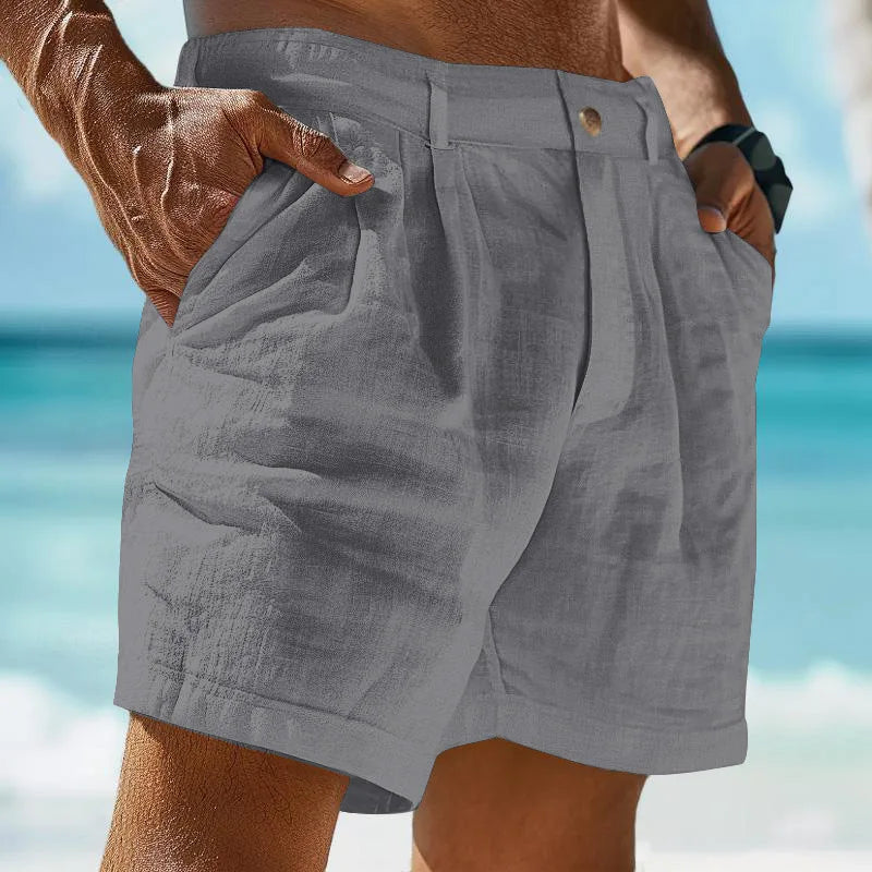 Luftiga sommarshorts i linne för herrar – Jonas