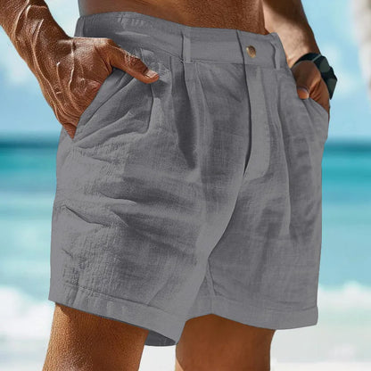 Luftiga sommarshorts i linne för herrar – Jonas