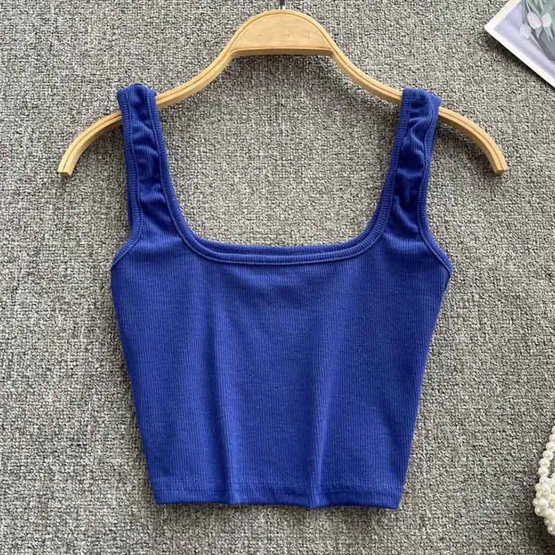 Rugglös Crop-Top i enfärgad färg – Zayra