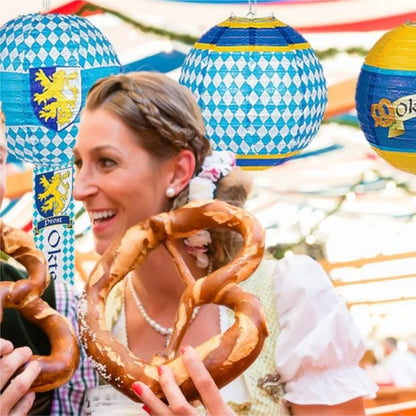 Papperslampa-set i oktoberfestdesign (3-delat) – LjusGlädje oktoberfest 2026