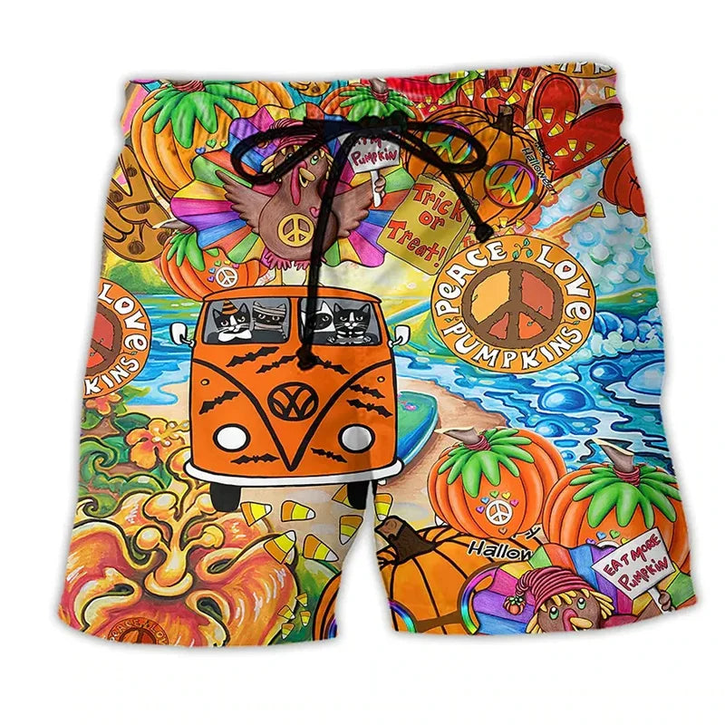Herrbadeshorts med graffiti-tryck – NovaBay