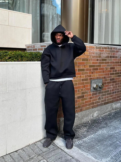 Oversized herrträningsställ med huvtröja och joggingbyxor – Bastian