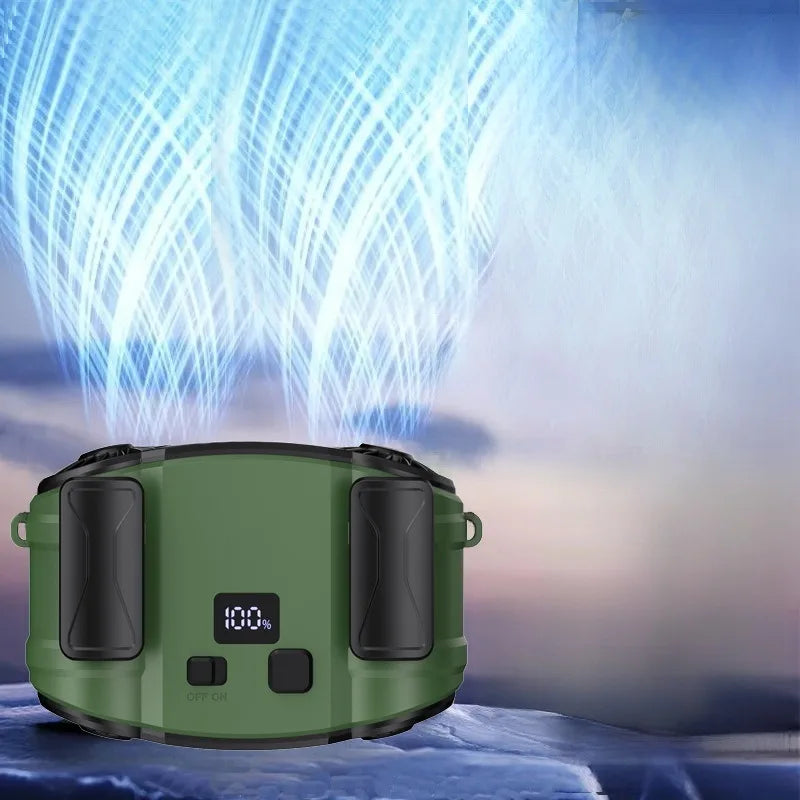 Utomhus midje- och nackfläkt med dubbla luftutlopp och dubbelventilation – WindMate