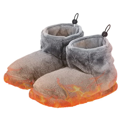 Elektriska USB-tofflor med plyschfoder – WarmFeet