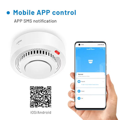 Intelligent WiFi-rökdetektor/brandvarnare 85 dB – SafeSense