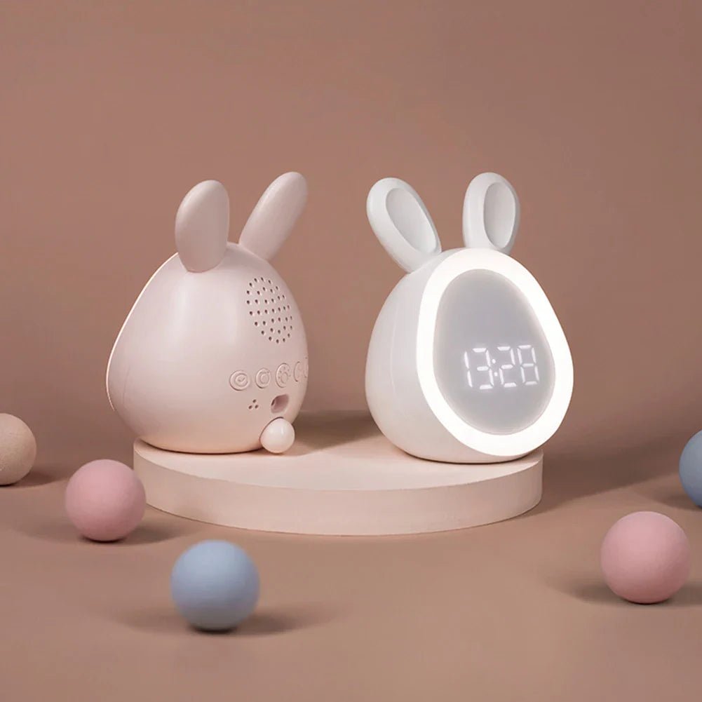 Kaninformad barnklocka med LED-nattljus - BunniGlow