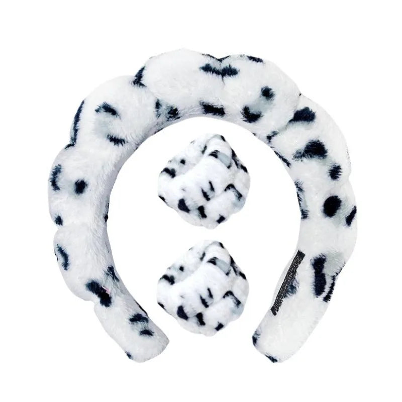 Plush Spa Huvudband och handledsband-set - Fluffiea