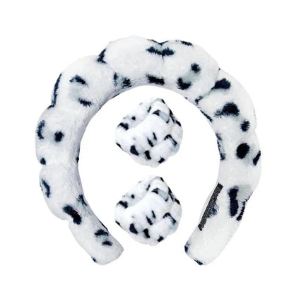Plush Spa Huvudband och handledsband-set - Fluffiea