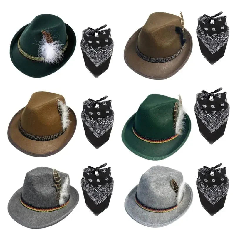 Trachtenaccessoarset med hatt och sjal – TrachtenHeld Oktoberfest 2026