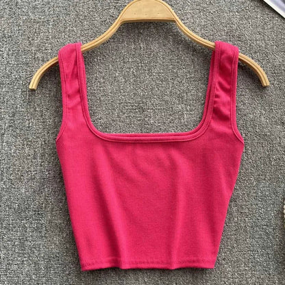 Rugglös Crop-Top i enfärgad färg – Zayra