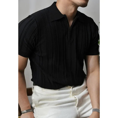 Slim Fit herrskjorta med dragkedja – Fabrizio