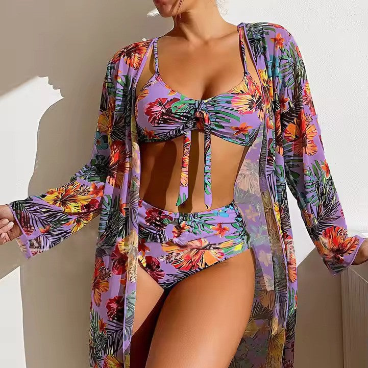 Bikini med hög midja och cover-up – Amira